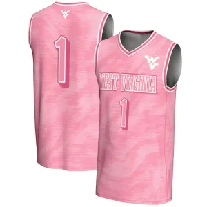 #1 W.Virginia Mountaineers GameDay Greats Unisex Lightweight Basketball Jersey - Pink American College Jerseys