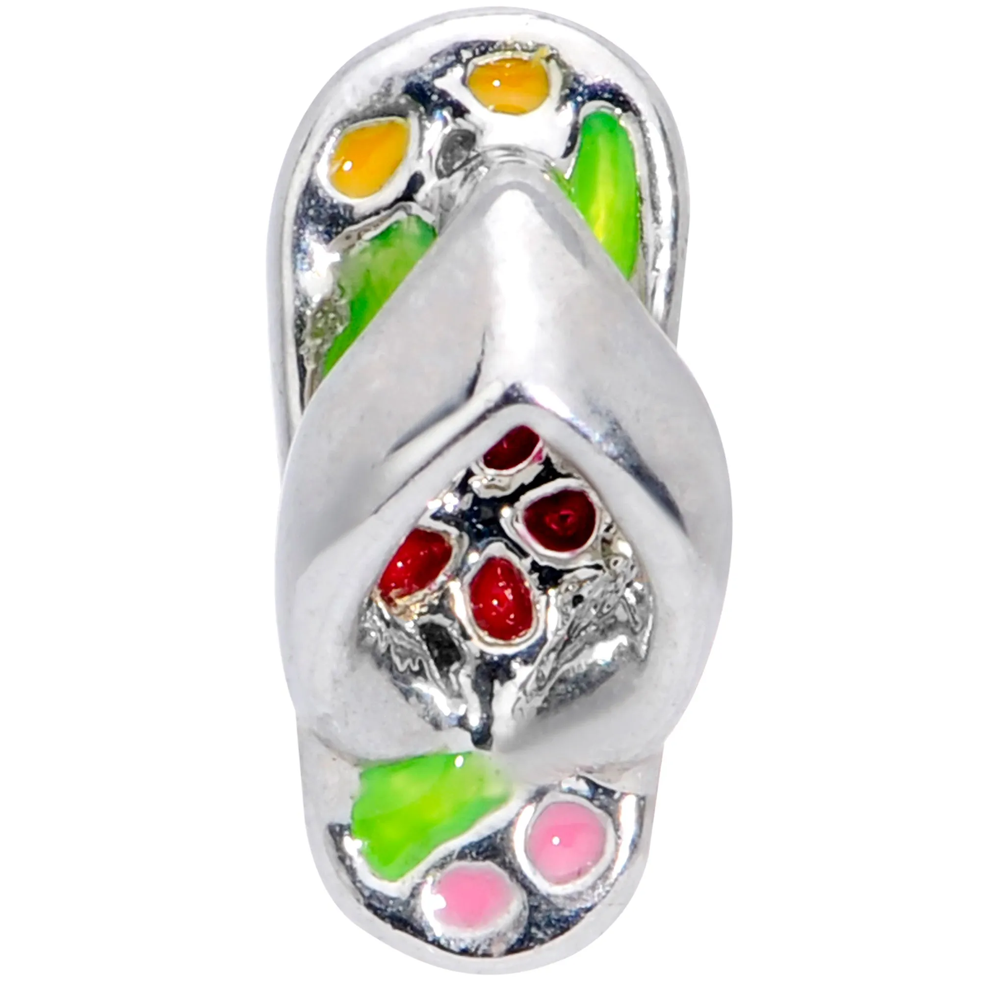 16 Gauge 1/4 Pink Green Beach Flip Flop Sandal Cartilage Tragus