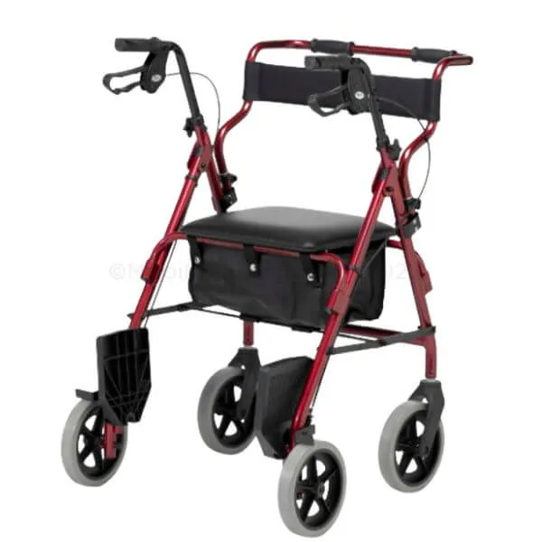 2-in-1 Walker Transport Chair Combination
