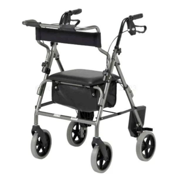 2-in-1 Walker Transport Chair Combination
