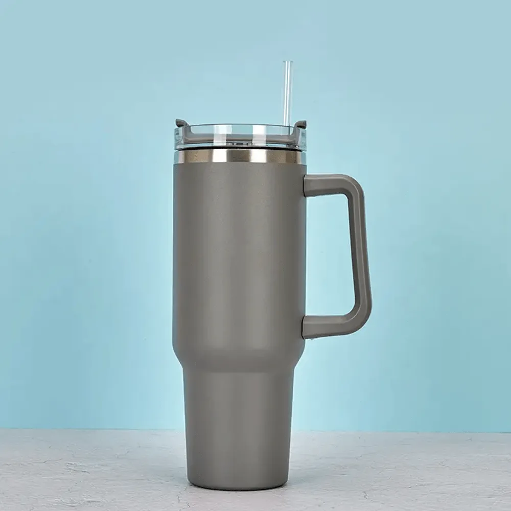 40 Ounce Stainless Steel Tumbler with Straw