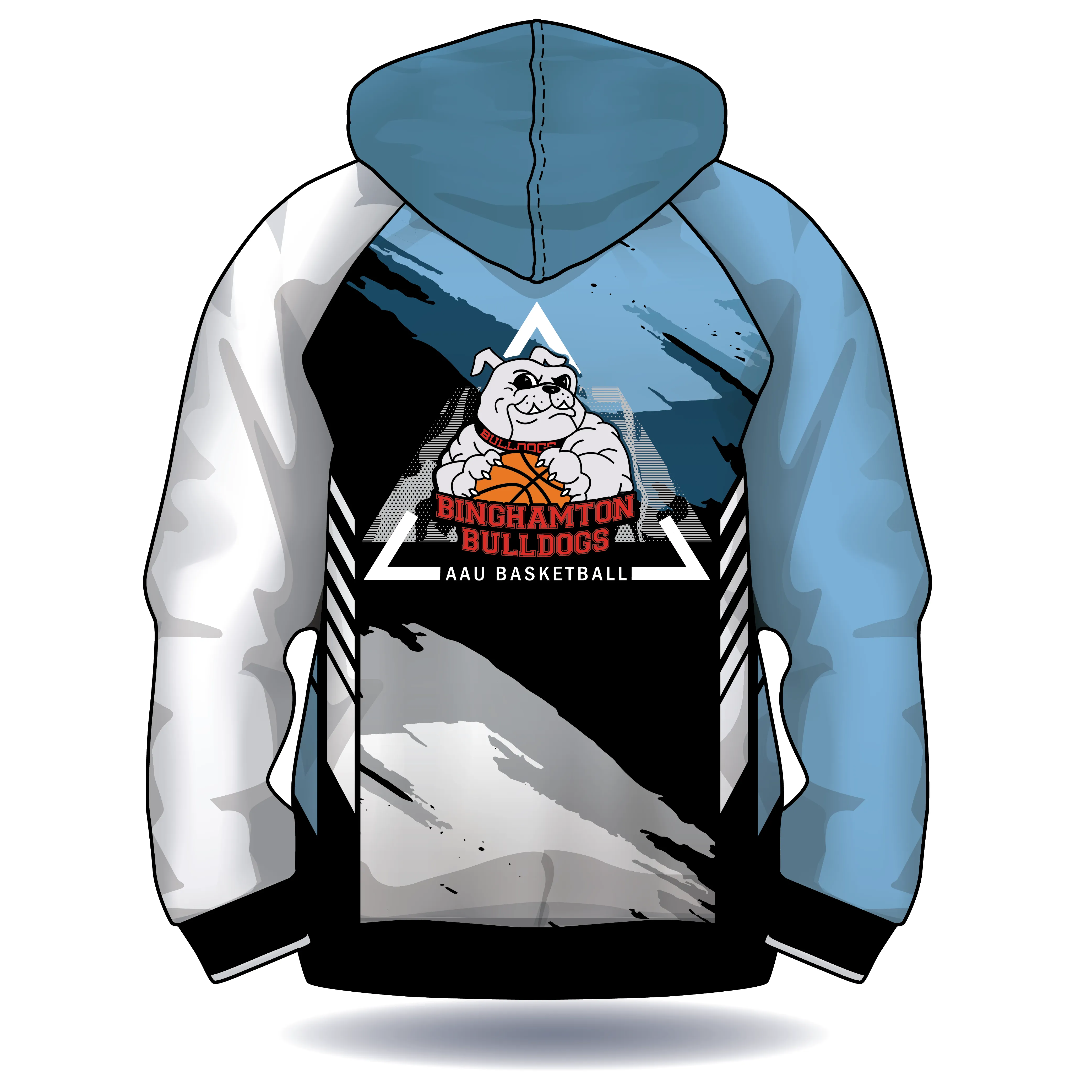 AAU Basketball : Bulldogs Custom Designed Full Zip Hoodie