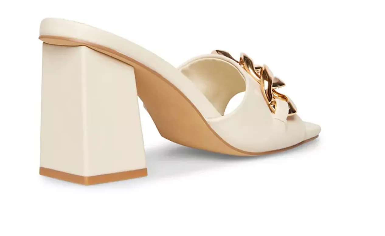 Accent Chain Block Heel