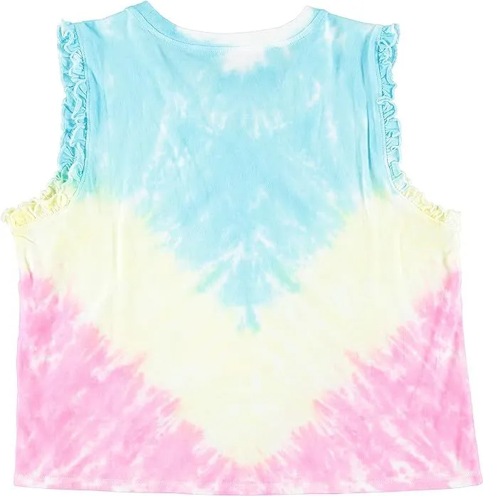 Adorable Care Bears Junior Girls Tie-Dye Crop Top and Shorts Set: Spread Love and Cheer!