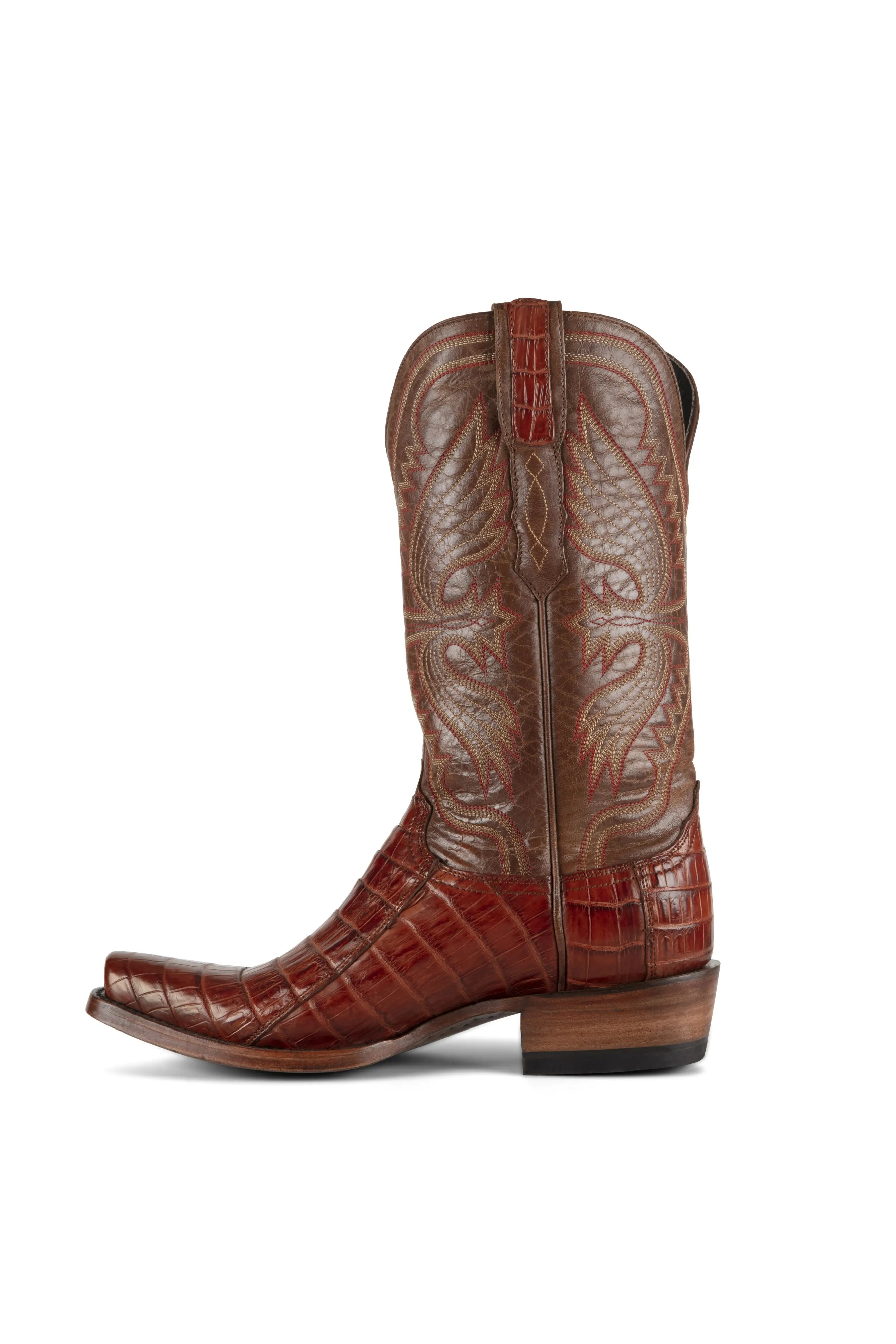 Allens Brand - Nile Belly Tail - Cutter Toe - Cognac