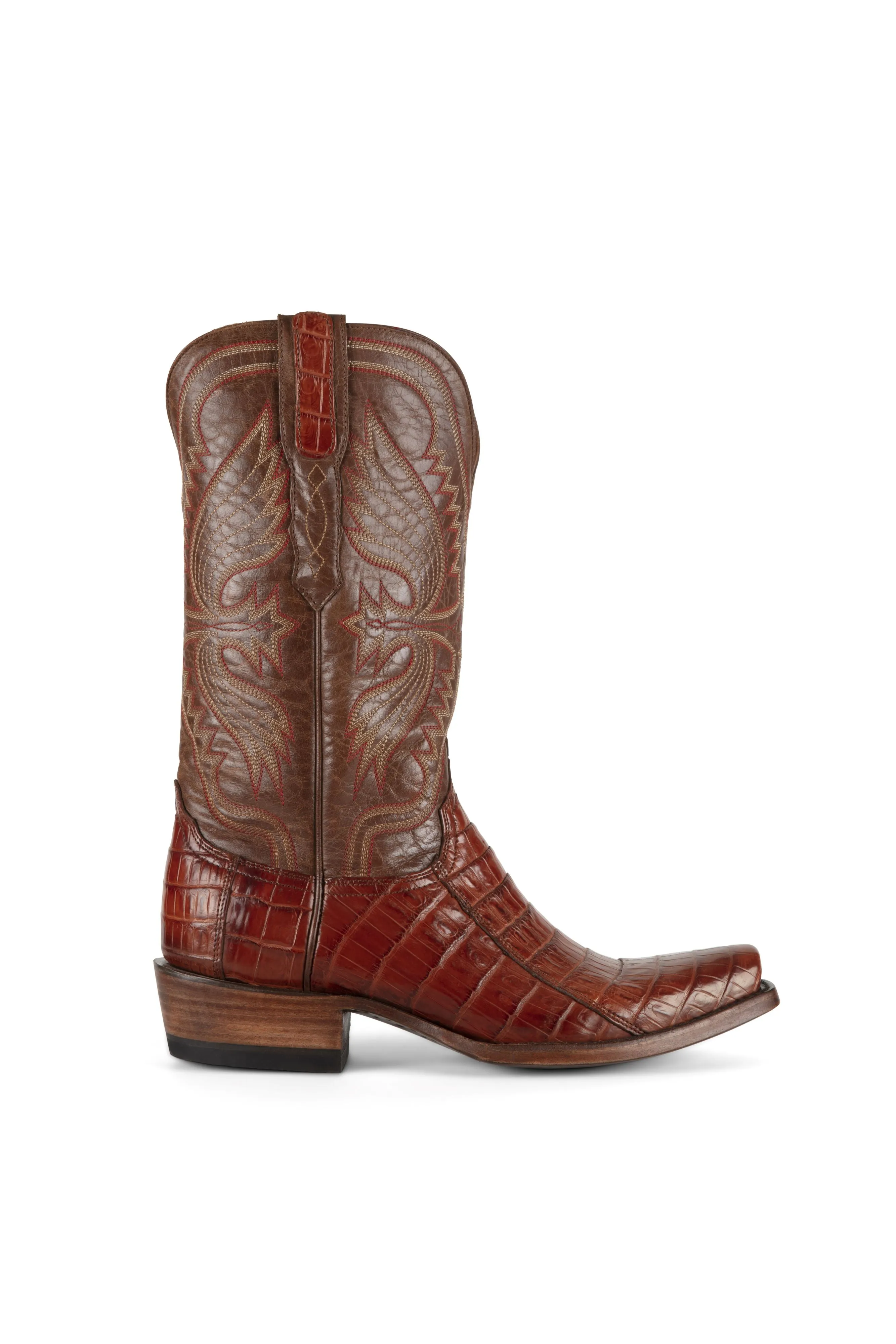 Allens Brand - Nile Belly Tail - Cutter Toe - Cognac