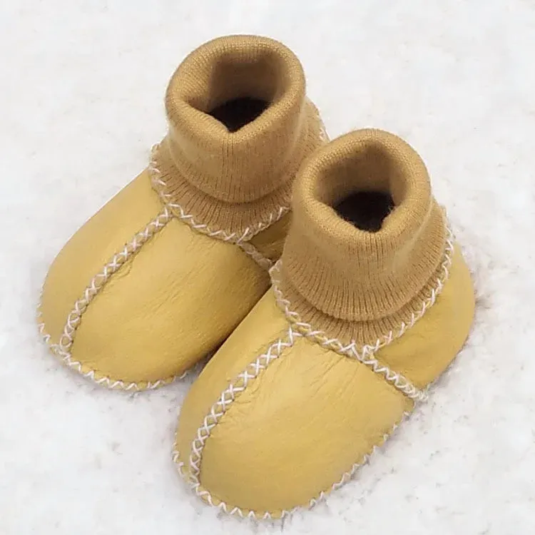 Anti-slip Plush Warm Leather Boots