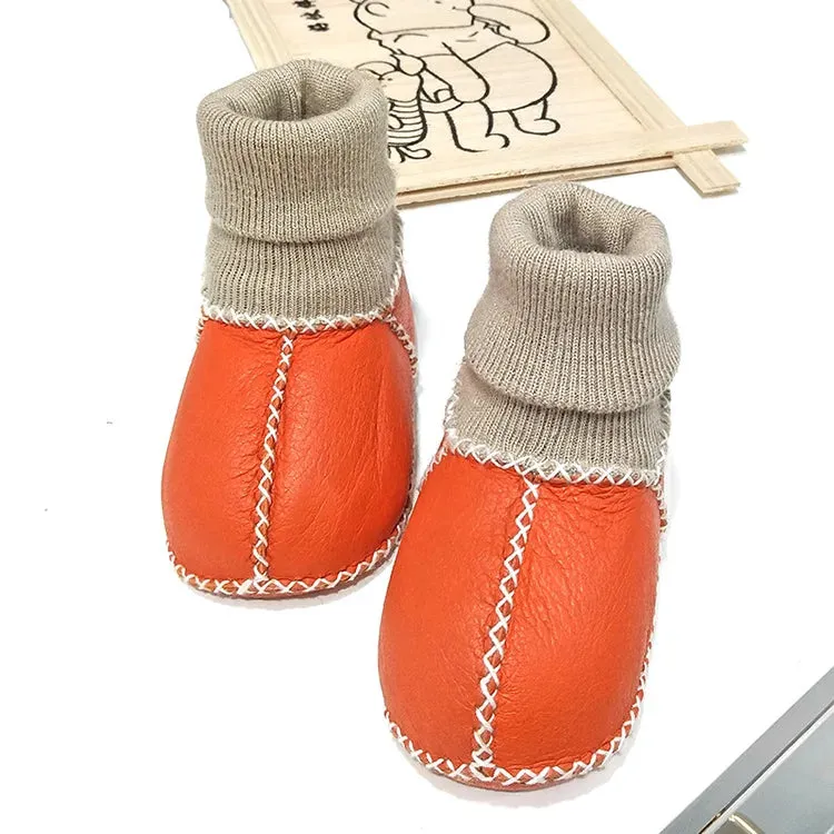 Anti-slip Plush Warm Leather Boots