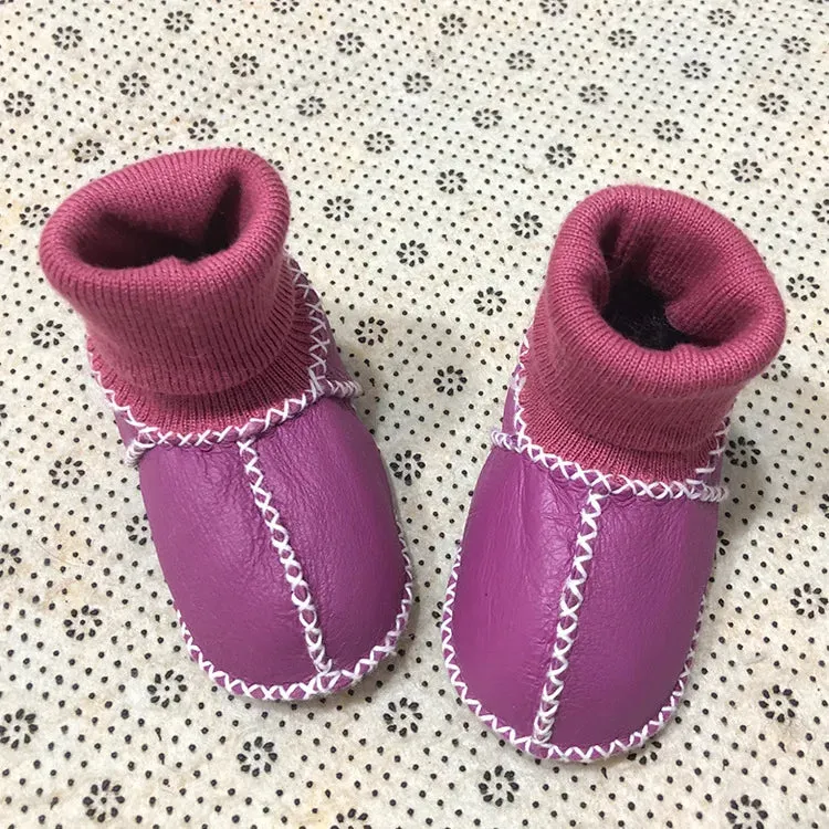 Anti-slip Plush Warm Leather Boots