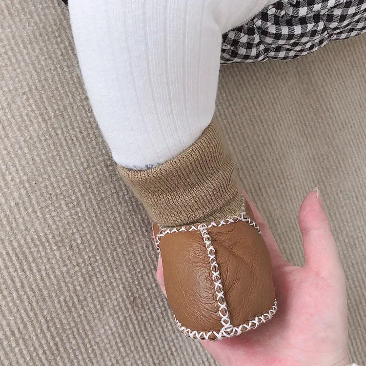 Anti-slip Plush Warm Leather Boots