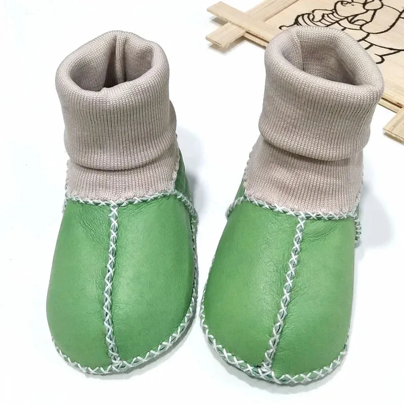 Anti-slip Plush Warm Leather Boots