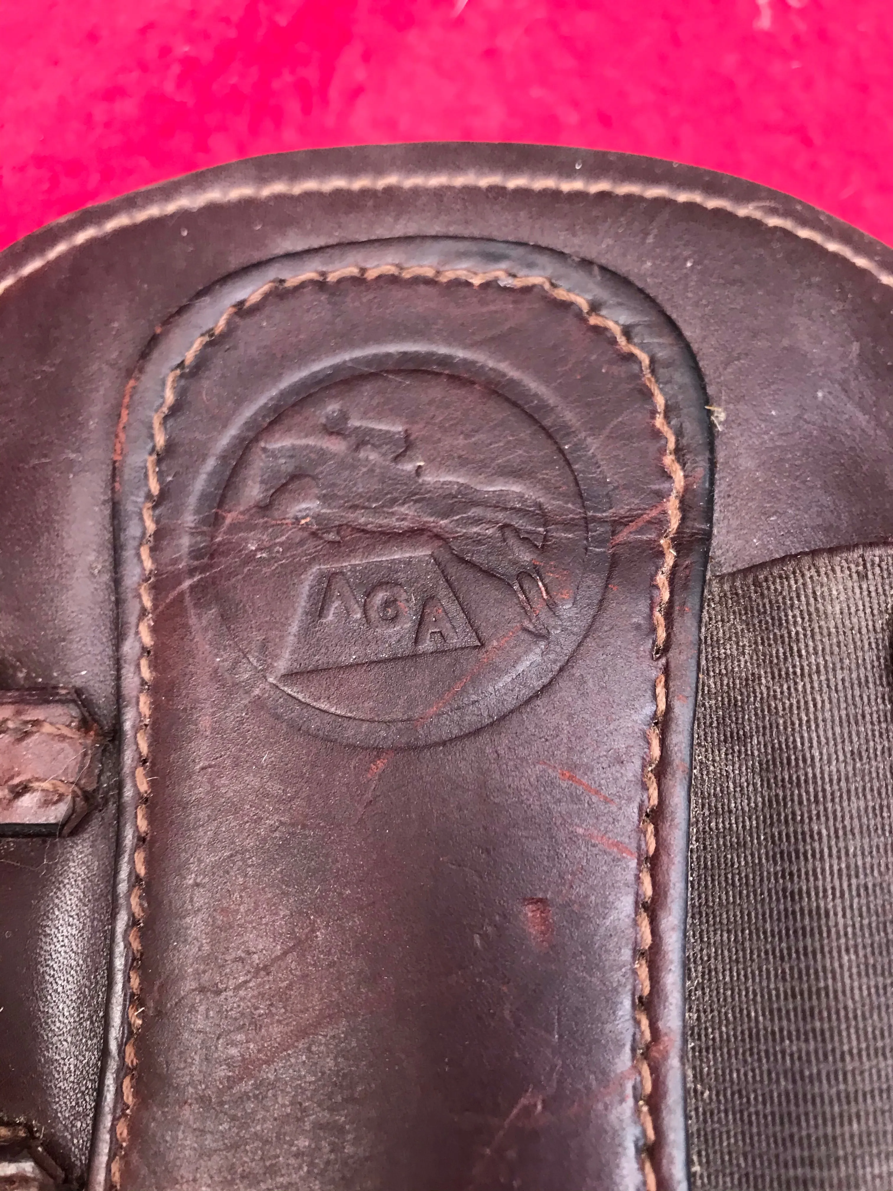 AQA tendon boots brown leather size cob