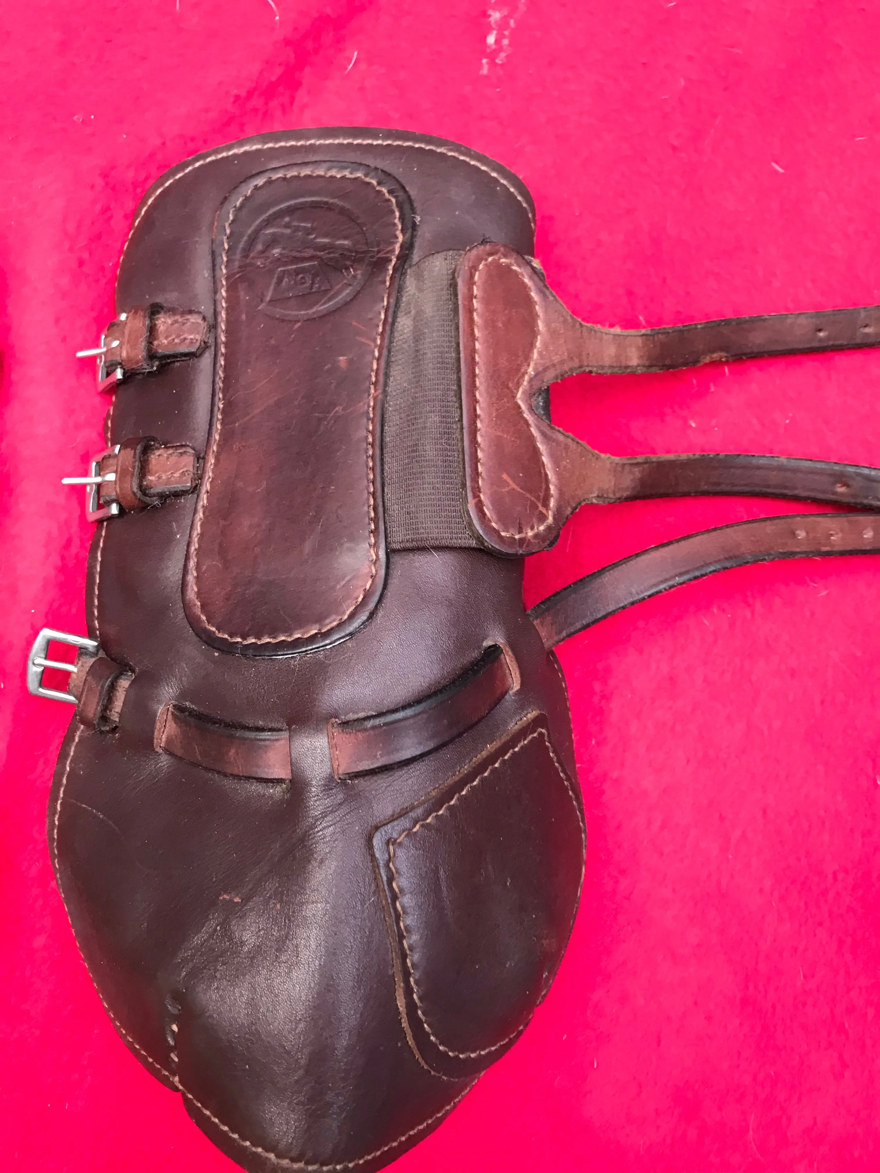 AQA tendon boots brown leather size cob