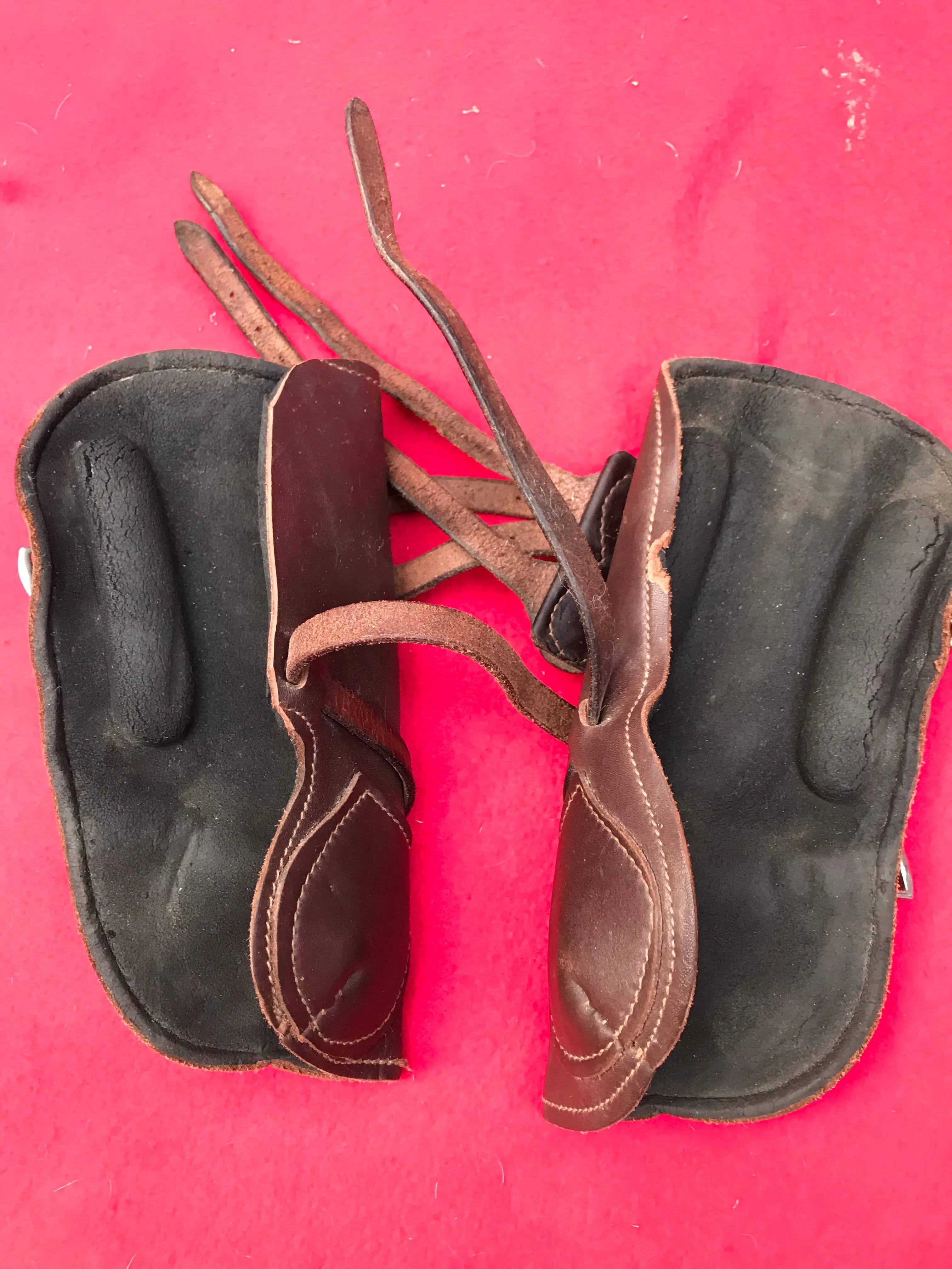 AQA tendon boots brown leather size cob