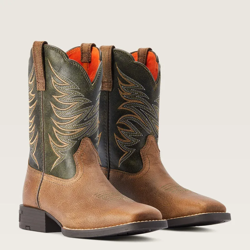 Ariat® Kid's "Firecatcher" Western Boots - Distressed Brown