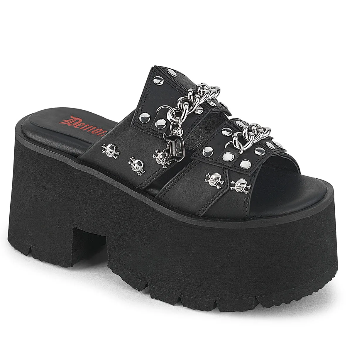 ASHES-08  Black Vegan Leather