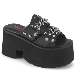 ASHES-08  Black Vegan Leather