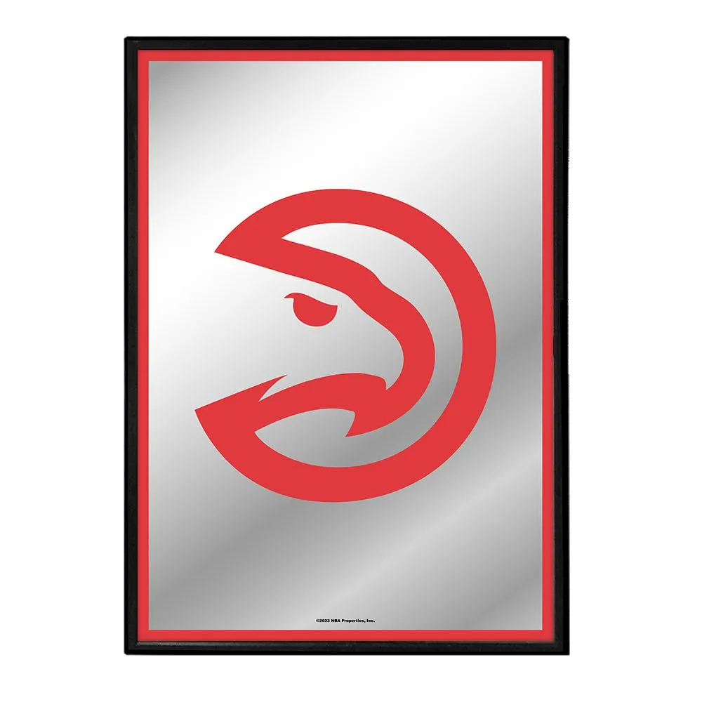 Atlanta Hawks: Vertical Framed Mirrored Wall Sign