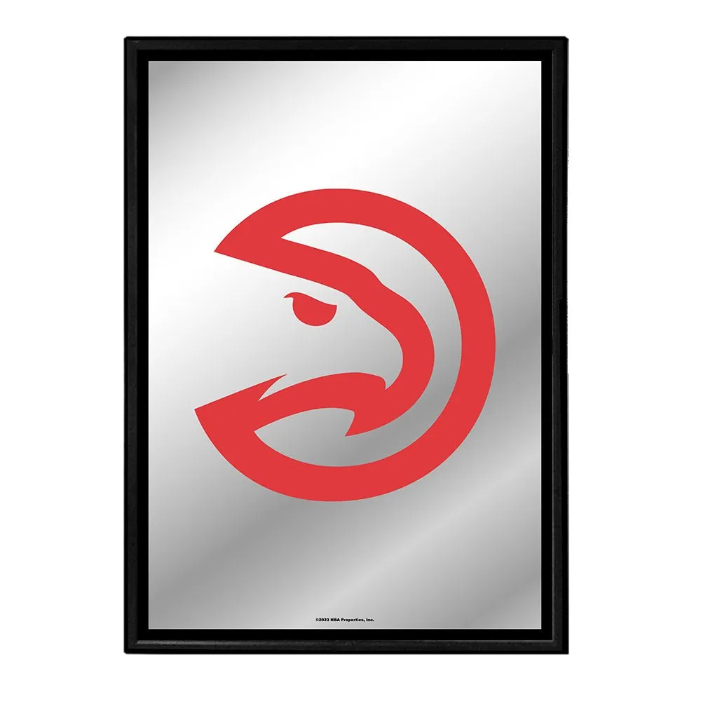 Atlanta Hawks: Vertical Framed Mirrored Wall Sign