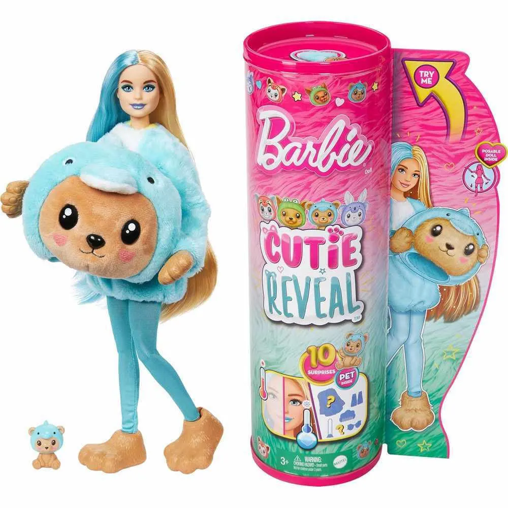 Barbie Cutie Reveal Bear in a Dolphin Costume