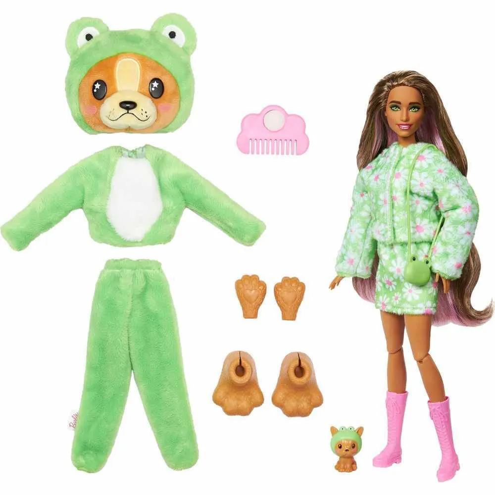 Barbie Cutie Reveal Puppy in Frog Costume