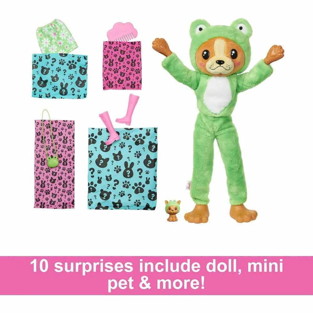 Barbie Cutie Reveal Puppy in Frog Costume