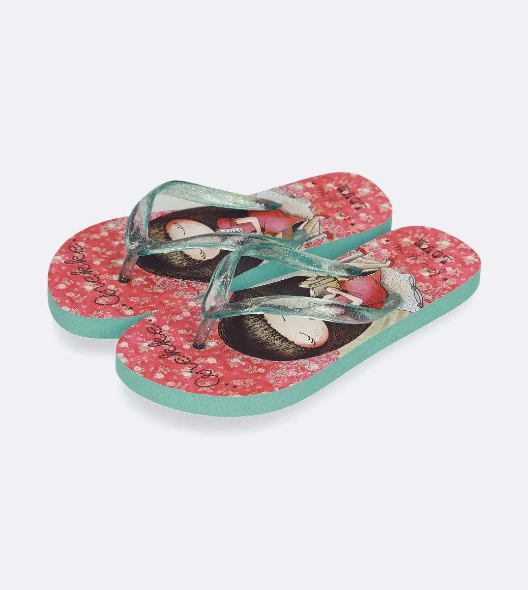 Beach slippers stamped
