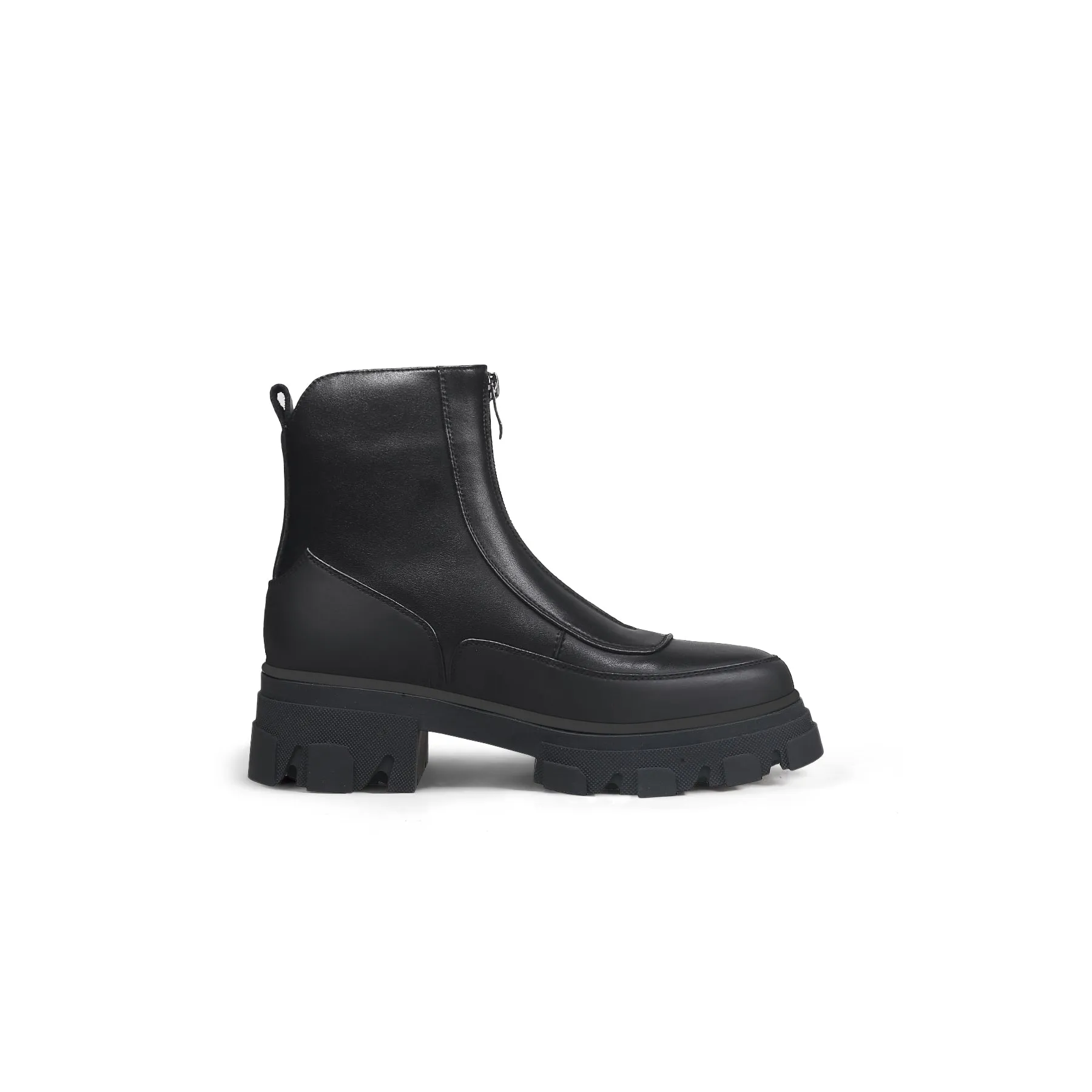 Black Matt Leather Chelsea Boot