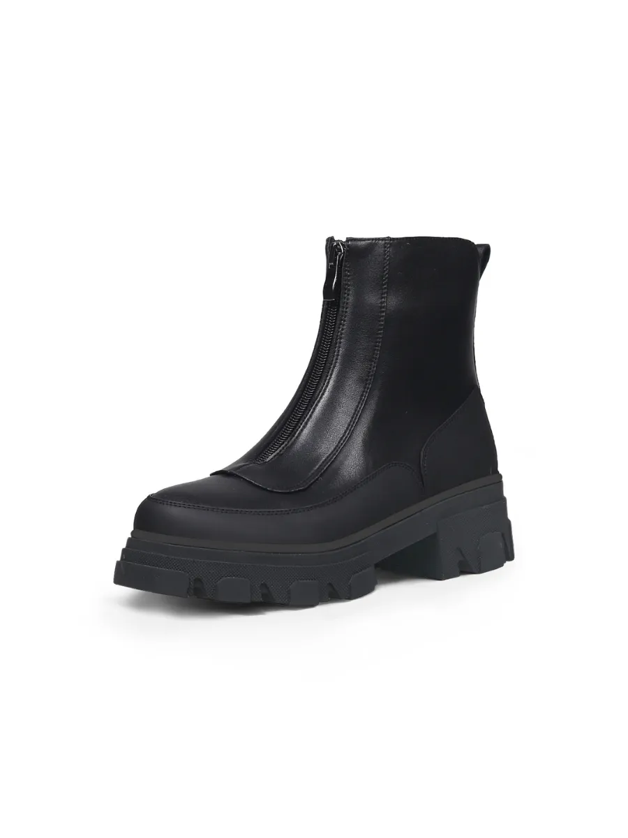 Black Matt Leather Chelsea Boot