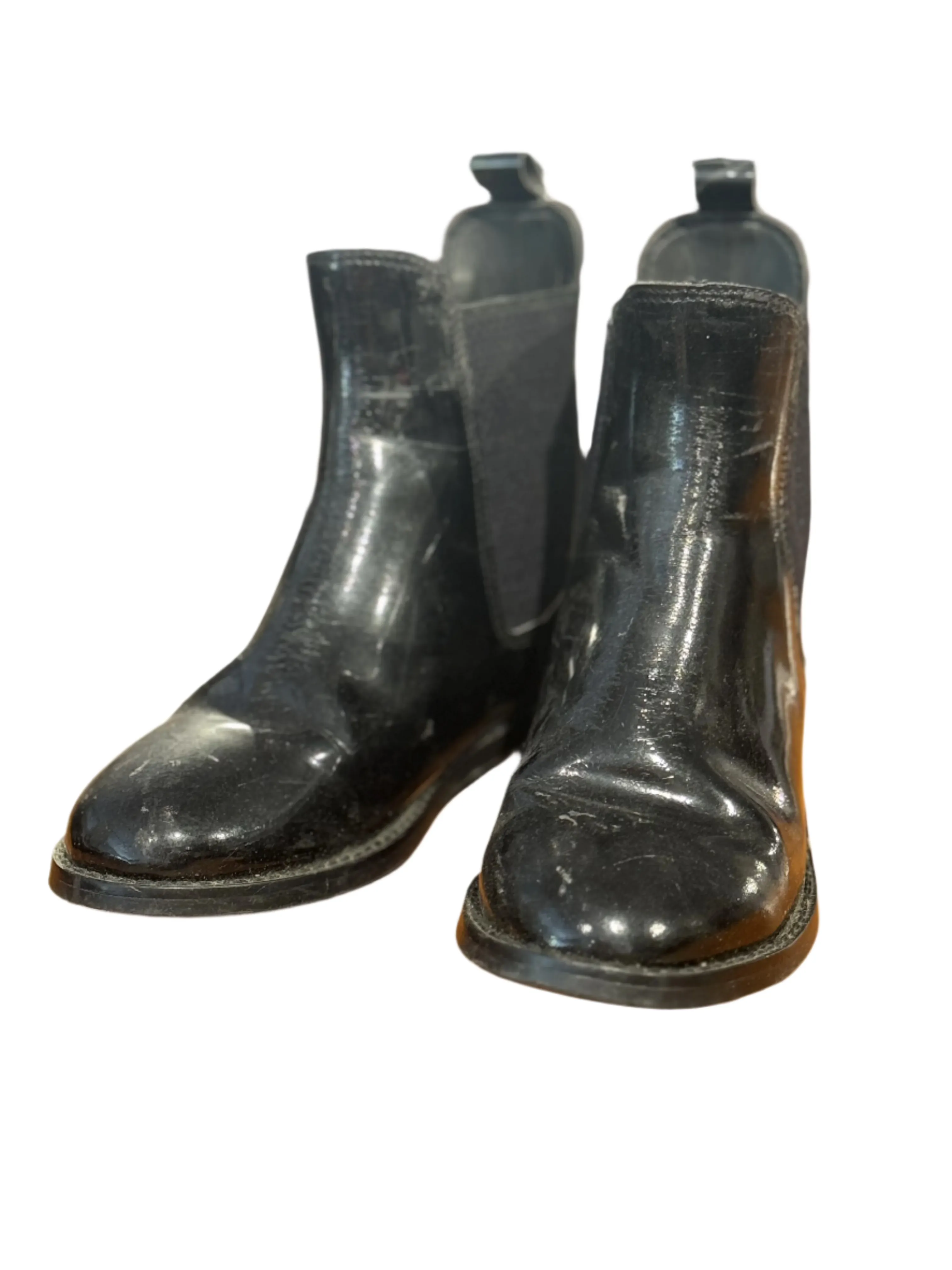 Black Patent Leather Boots Child 3