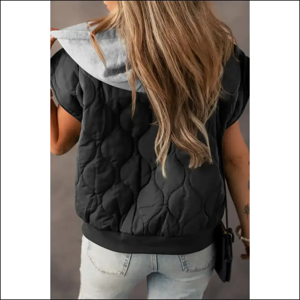 Black Quilted Drawstring Puffer Vest: Prepare for Peak Sass 🖤