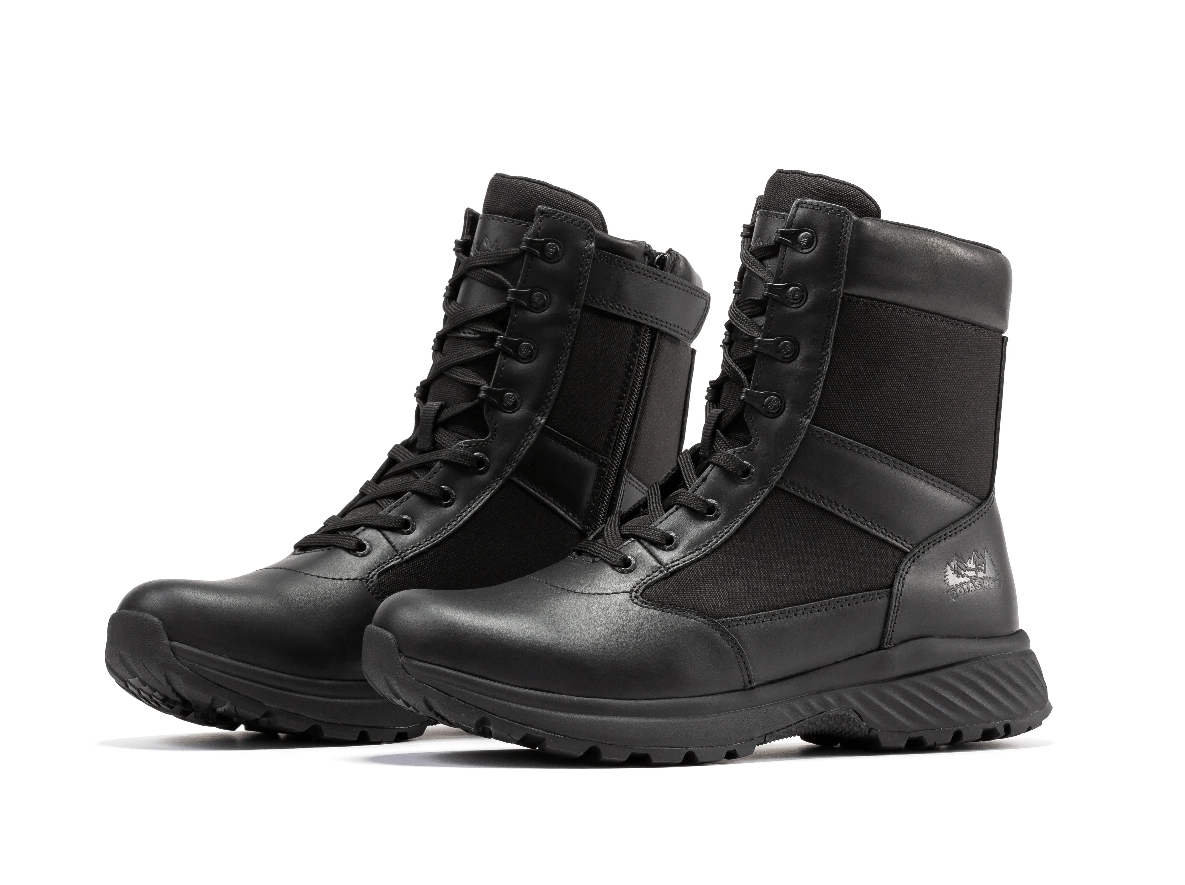 Botas Pro Black Men's 8 inch Side Zipper Military Tactical Boots BP703
