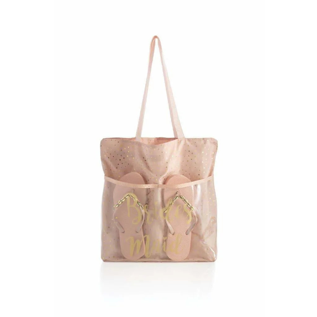 Bridesmaid Flip Flop Tote Bag Set