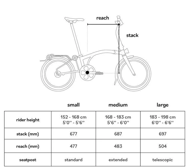 Brompton G Line with Rack Medium Folding Bike - Traildust White
