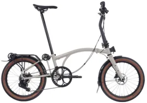 Brompton G Line with Rack Medium Folding Bike - Traildust White