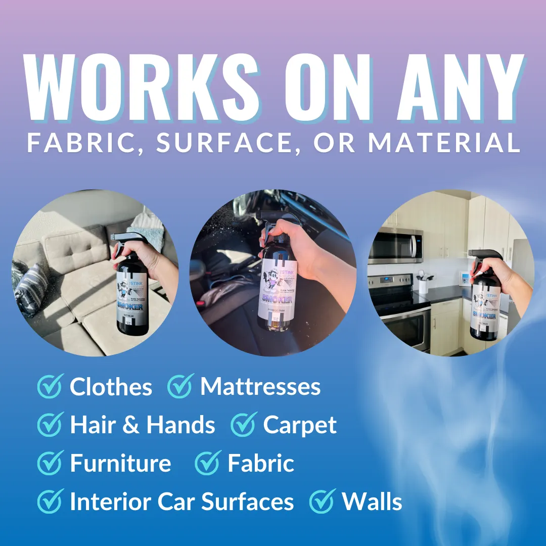 Buy 2 Get 1 FREE - Two Smoke Odor Eliminating Sprays (Sky Blue)   One Smoke Odor Eliminating Spray (Bamboo Teak) 16 oz