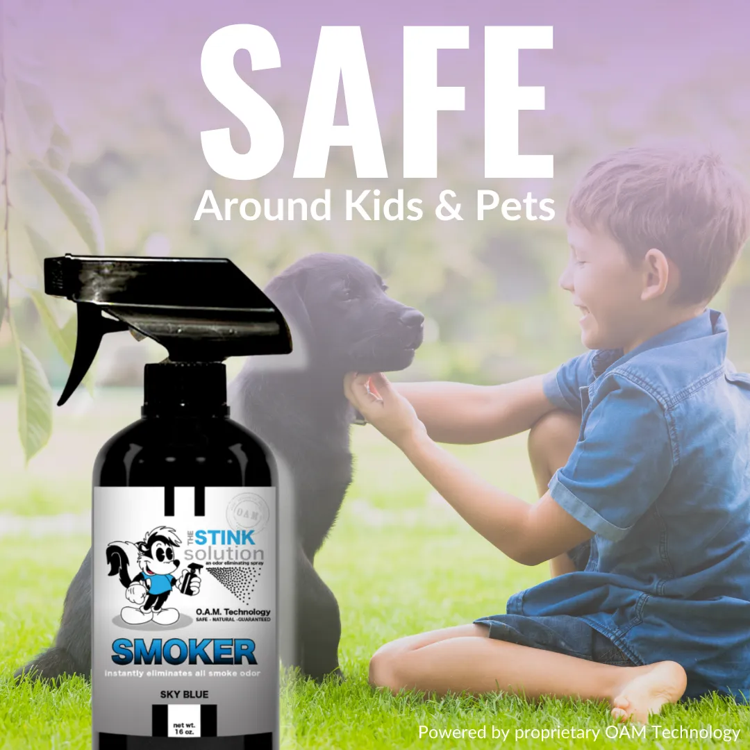 Buy 2 Get 1 FREE - Two Smoke Odor Eliminating Sprays (Sky Blue)   One Smoke Odor Eliminating Spray (Bamboo Teak) 16 oz