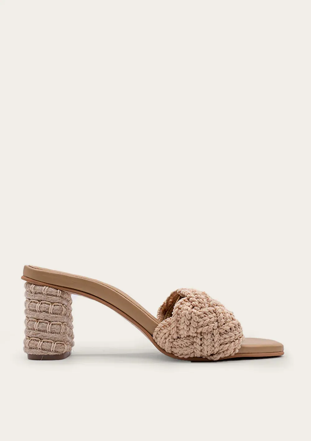 Caliope Chunky Braided Yute Heel Sandal