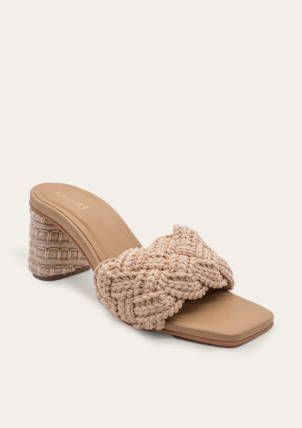 Caliope Chunky Braided Yute Heel Sandal