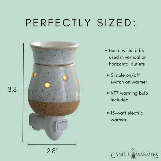 Candle Warmers Rustic White Pluggable Fragrance Warmer