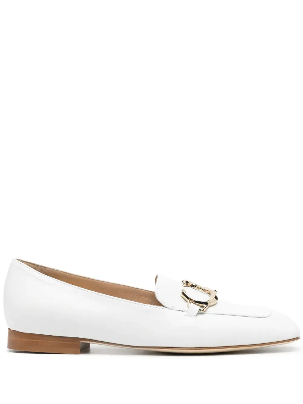 Casadei logo plaque leather loafers