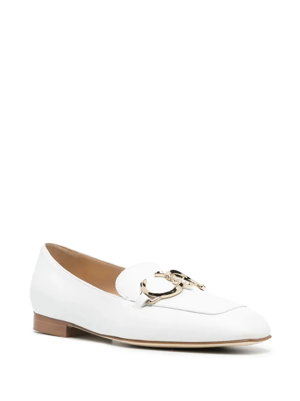 Casadei logo plaque leather loafers