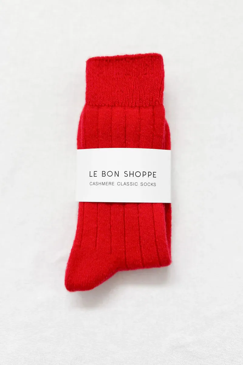 Cashmere socks in Red