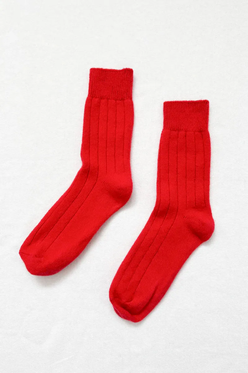 Cashmere socks in Red