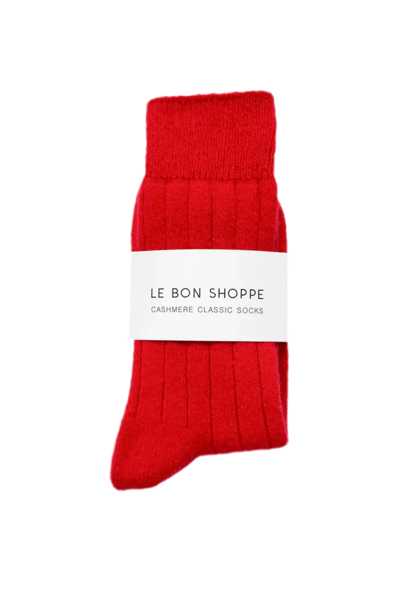 Cashmere socks in Red