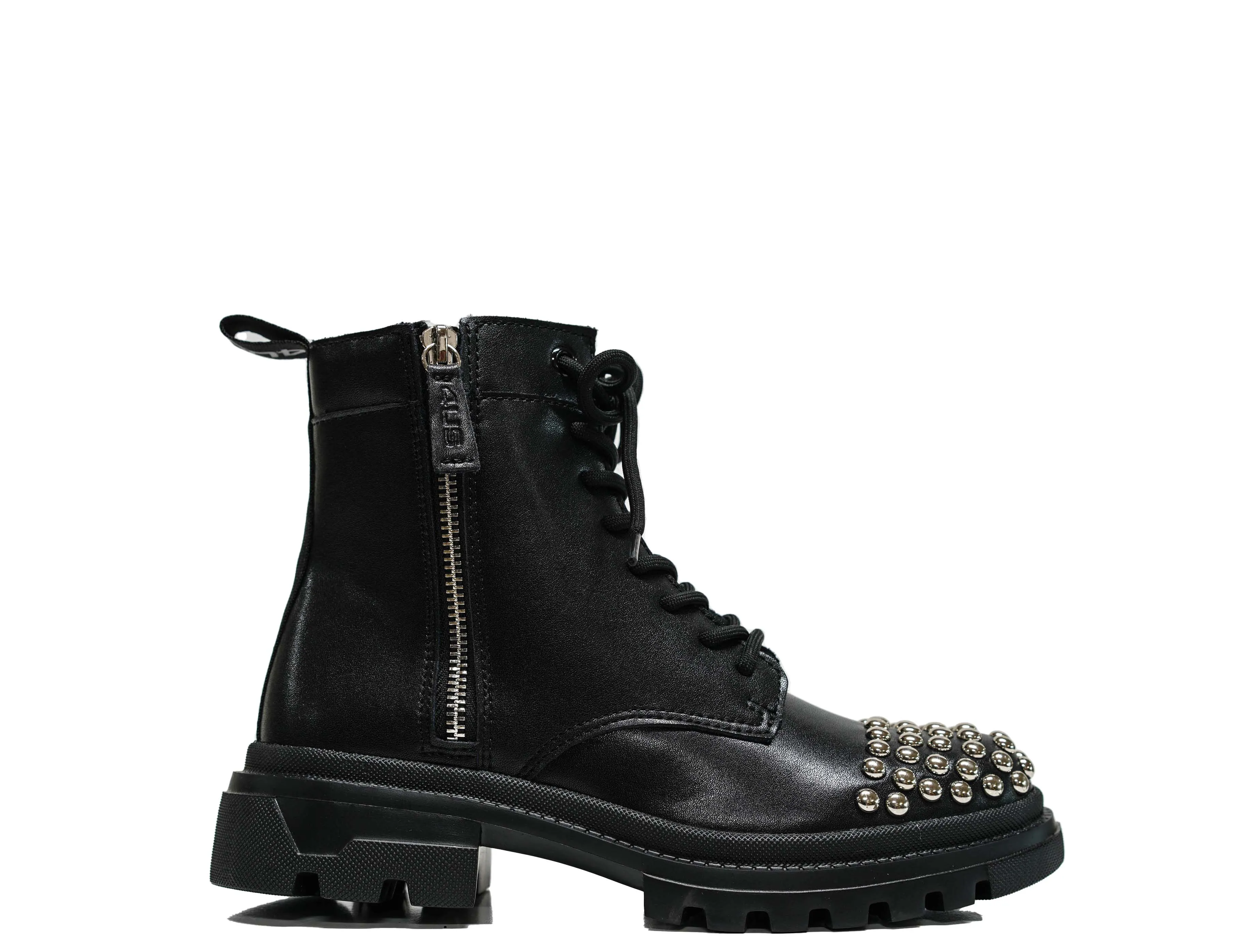 Cesare Paciotti 4US Women’s Black Leather Studded Boot BB7060 40% OFF