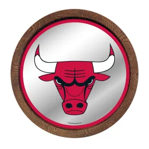 Chicago Bulls: "Faux" Barrel Top Mirrored Wall Sign