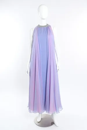 Chiffon Beaded Collar Dress