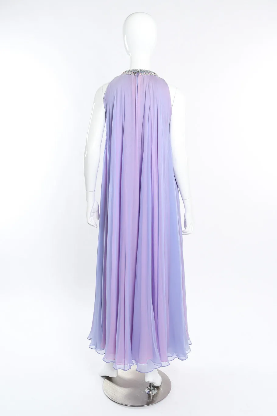 Chiffon Beaded Collar Dress