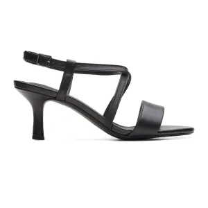 Clarks Amali Buckle Sandals - Black Leather - 261659414 - D Width (Standard Fit)